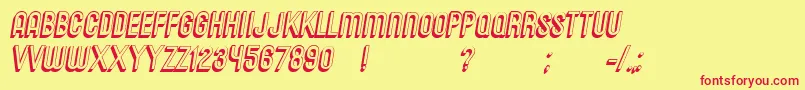 MessagesItalic Font – Red Fonts on Yellow Background