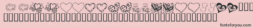 KrAllAboutTheHeart Font – Black Fonts on Pink Background