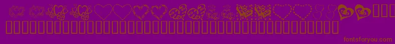 KrAllAboutTheHeart Font – Brown Fonts on Purple Background