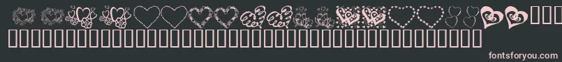 KrAllAboutTheHeart Font – Pink Fonts on Black Background