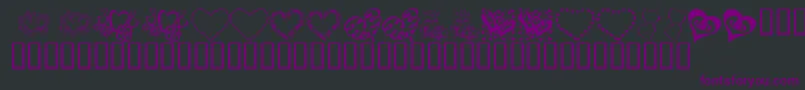 KrAllAboutTheHeart Font – Purple Fonts on Black Background