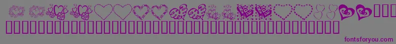 KrAllAboutTheHeart Font – Purple Fonts on Gray Background