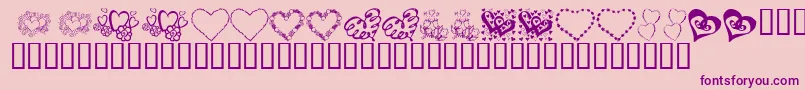 KrAllAboutTheHeart Font – Purple Fonts on Pink Background