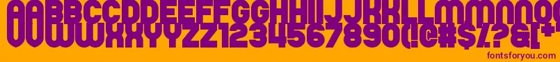 Unability Font – Purple Fonts on Orange Background