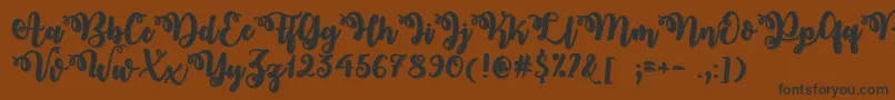 MidnightInOctoberOtf Font – Black Fonts on Brown Background