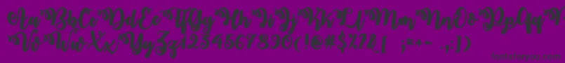 MidnightInOctoberOtf-Schriftart – Schwarze Schriften auf violettem Hintergrund