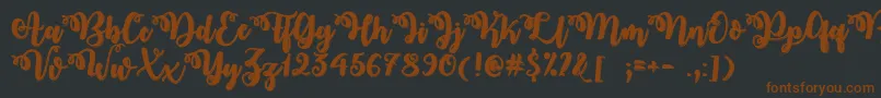 MidnightInOctoberOtf Font – Brown Fonts on Black Background