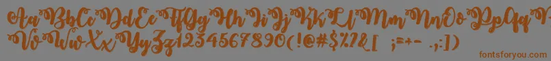 MidnightInOctoberOtf Font – Brown Fonts on Gray Background