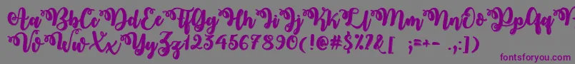 MidnightInOctoberOtf Font – Purple Fonts on Gray Background