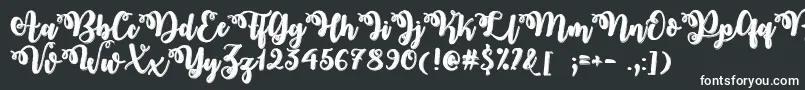 MidnightInOctoberOtf-fontti – valkoiset fontit mustalla taustalla