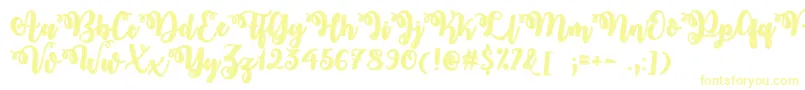 Шрифт MidnightInOctoberOtf – жёлтые шрифты