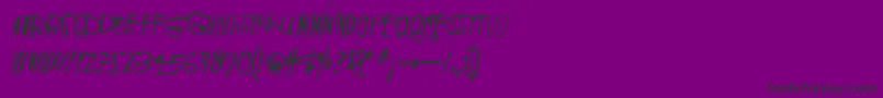 ScreamingRed-fontti – mustat fontit violetilla taustalla