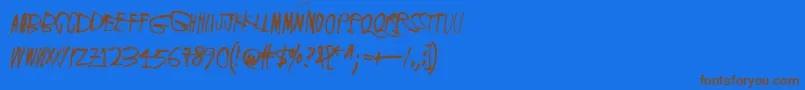 Шрифт ScreamingRed – коричневые шрифты на синем фоне