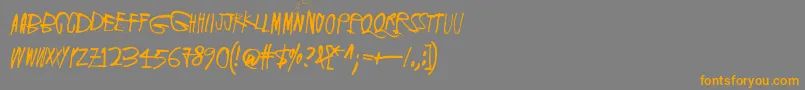 ScreamingRed-Schriftart – Orangefarbene Schriften auf grauem Hintergrund