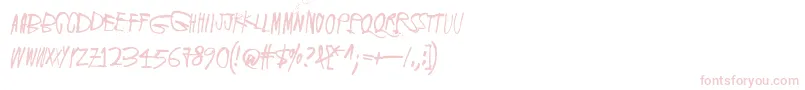 フォントScreamingRed – ピンクのフォント