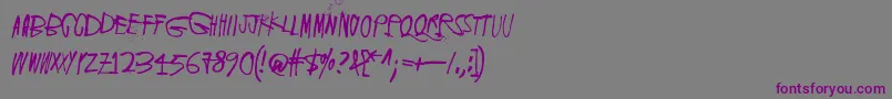 ScreamingRed Font – Purple Fonts on Gray Background