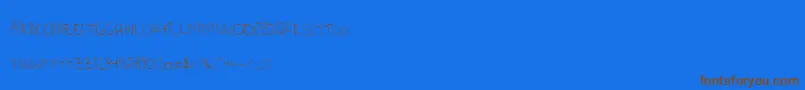 Killerpanda Font – Brown Fonts on Blue Background