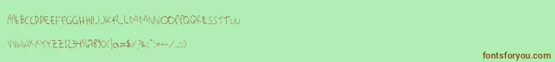 Killerpanda Font – Brown Fonts on Green Background