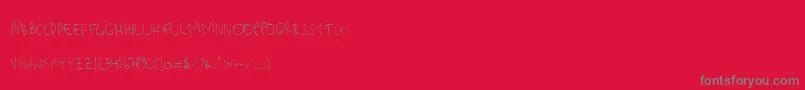 Killerpanda Font – Gray Fonts on Red Background