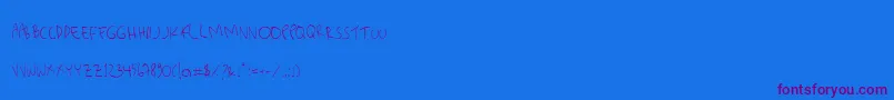 Killerpanda Font – Purple Fonts on Blue Background
