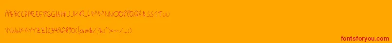 Killerpanda Font – Red Fonts on Orange Background
