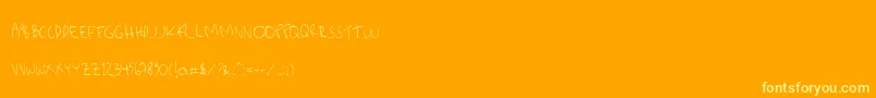 Killerpanda Font – Yellow Fonts on Orange Background