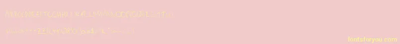 Killerpanda Font – Yellow Fonts on Pink Background