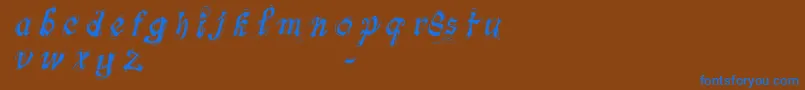 FontsLabSymphonyDemo Font – Blue Fonts on Brown Background