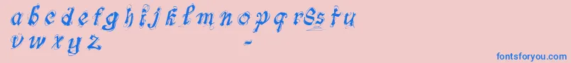 FontsLabSymphonyDemo Font – Blue Fonts on Pink Background