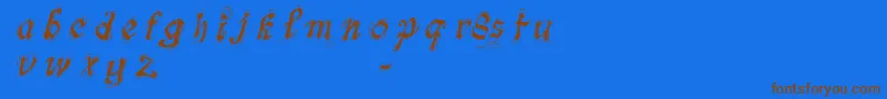 FontsLabSymphonyDemo Font – Brown Fonts on Blue Background