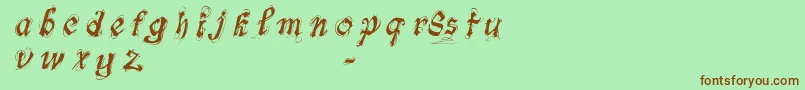 FontsLabSymphonyDemo Font – Brown Fonts on Green Background