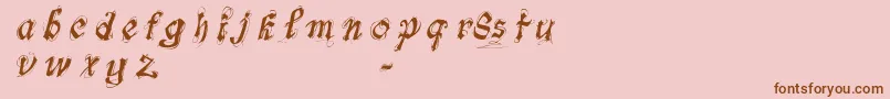 FontsLabSymphonyDemo Font – Brown Fonts on Pink Background