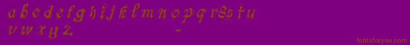 FontsLabSymphonyDemo Font – Brown Fonts on Purple Background