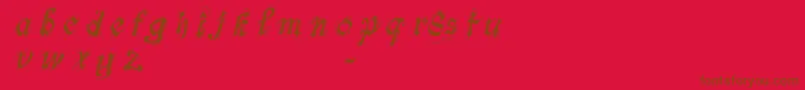 Saiba mais sobre a fonte FontsLabSymphonyDemo Fonte FontsLabSymphonyDemo – fontes marrons em um fundo vermelho