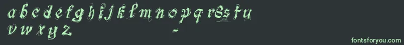 FontsLabSymphonyDemo Font – Green Fonts on Black Background
