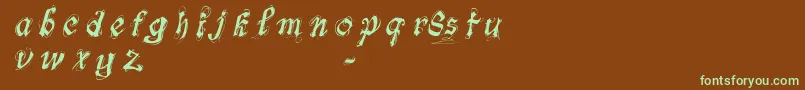 FontsLabSymphonyDemo Font – Green Fonts on Brown Background