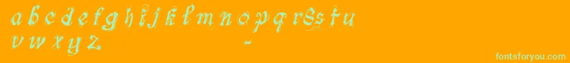 FontsLabSymphonyDemo Font – Green Fonts on Orange Background