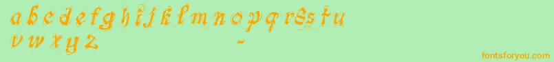 FontsLabSymphonyDemo Font – Orange Fonts on Green Background