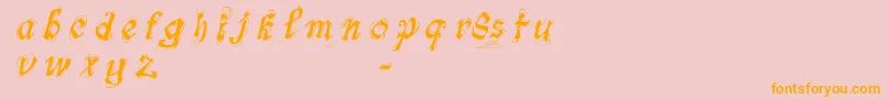FontsLabSymphonyDemo Font – Orange Fonts on Pink Background
