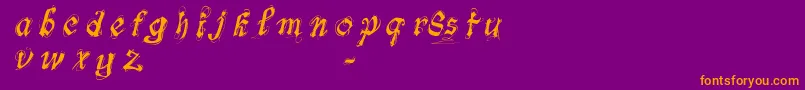 FontsLabSymphonyDemo Font – Orange Fonts on Purple Background