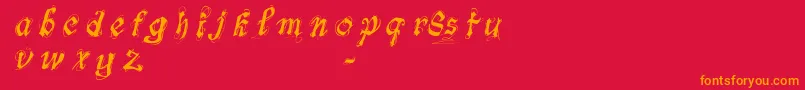 fuente FontsLabSymphonyDemo – Fuentes Naranjas Sobre Fondo Rojo
