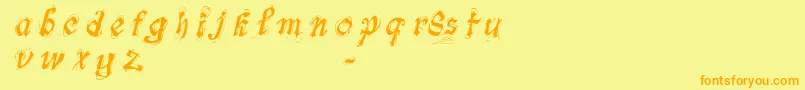 FontsLabSymphonyDemo Font – Orange Fonts on Yellow Background