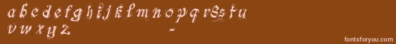 FontsLabSymphonyDemo Font – Pink Fonts on Brown Background