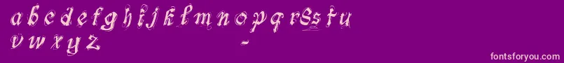 FontsLabSymphonyDemo Font – Pink Fonts on Purple Background