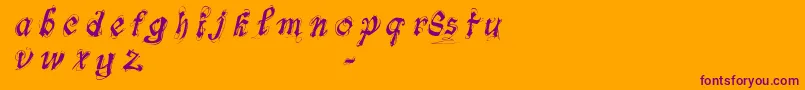 FontsLabSymphonyDemo Font – Purple Fonts on Orange Background