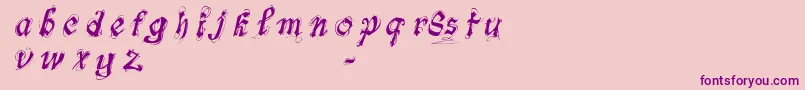 FontsLabSymphonyDemo Font – Purple Fonts on Pink Background