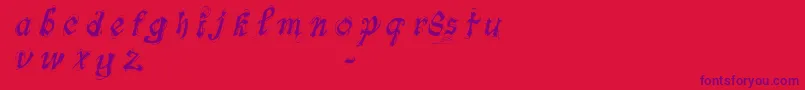 FontsLabSymphonyDemo Font – Purple Fonts on Red Background