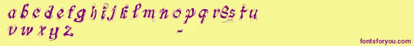 FontsLabSymphonyDemo Font – Purple Fonts on Yellow Background