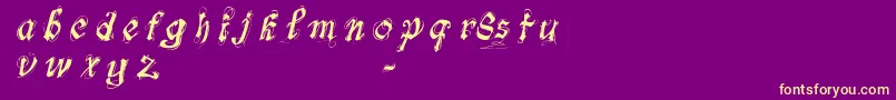 FontsLabSymphonyDemo Font – Yellow Fonts on Purple Background