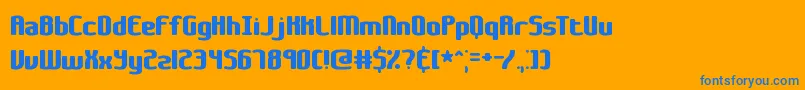 GalapogosBrk Font – Blue Fonts on Orange Background